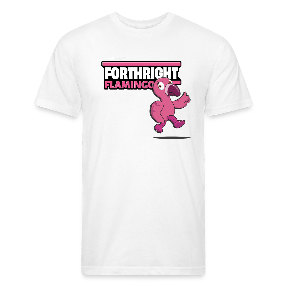 Forthright Flamingo Character Comfort Adult Tee - white