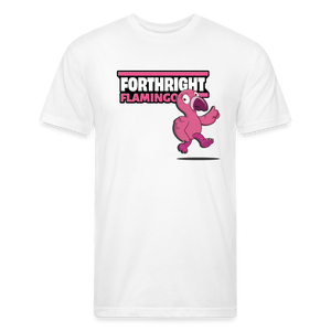 Forthright Flamingo Character Comfort Adult Tee - white