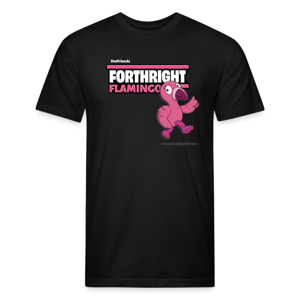 Forthright Flamingo Character Comfort Adult Tee - black