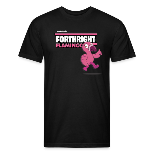 Forthright Flamingo Character Comfort Adult Tee - black