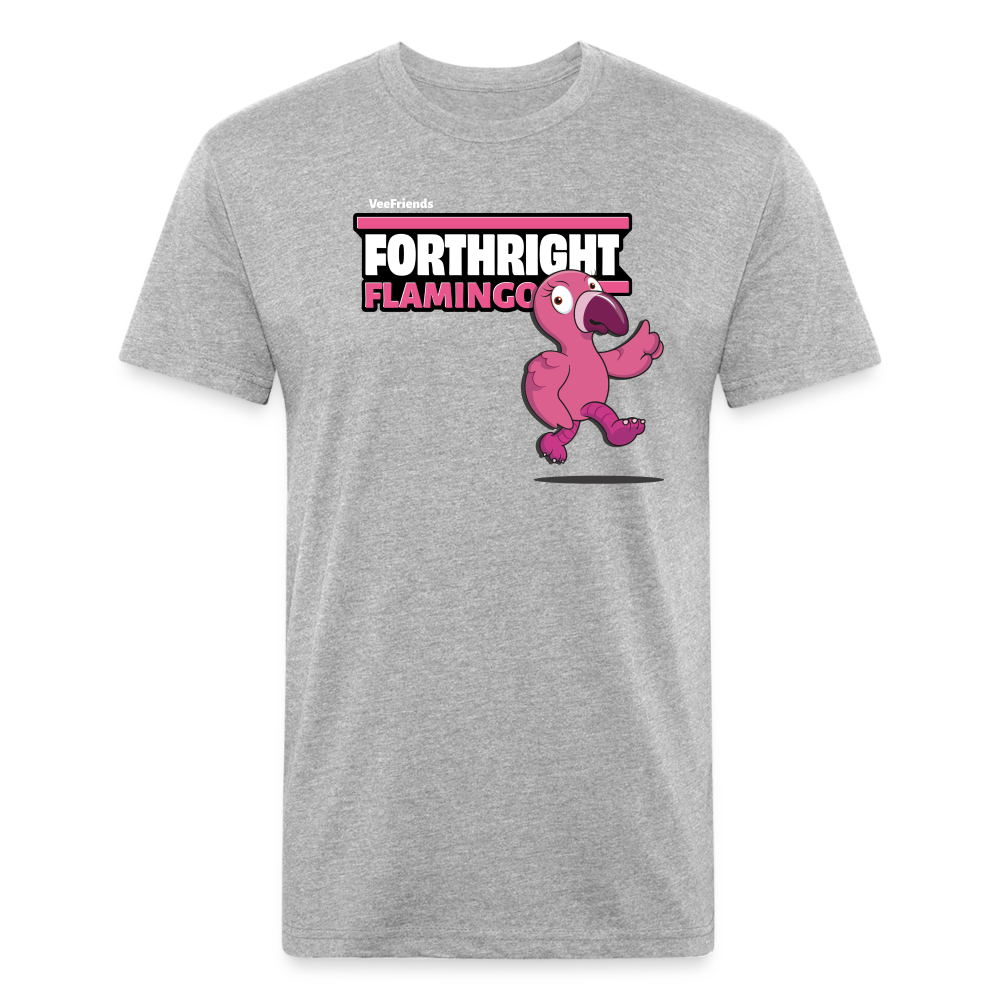 Forthright Flamingo Character Comfort Adult Tee - heather gray