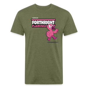 Forthright Flamingo Character Comfort Adult Tee - heather military green