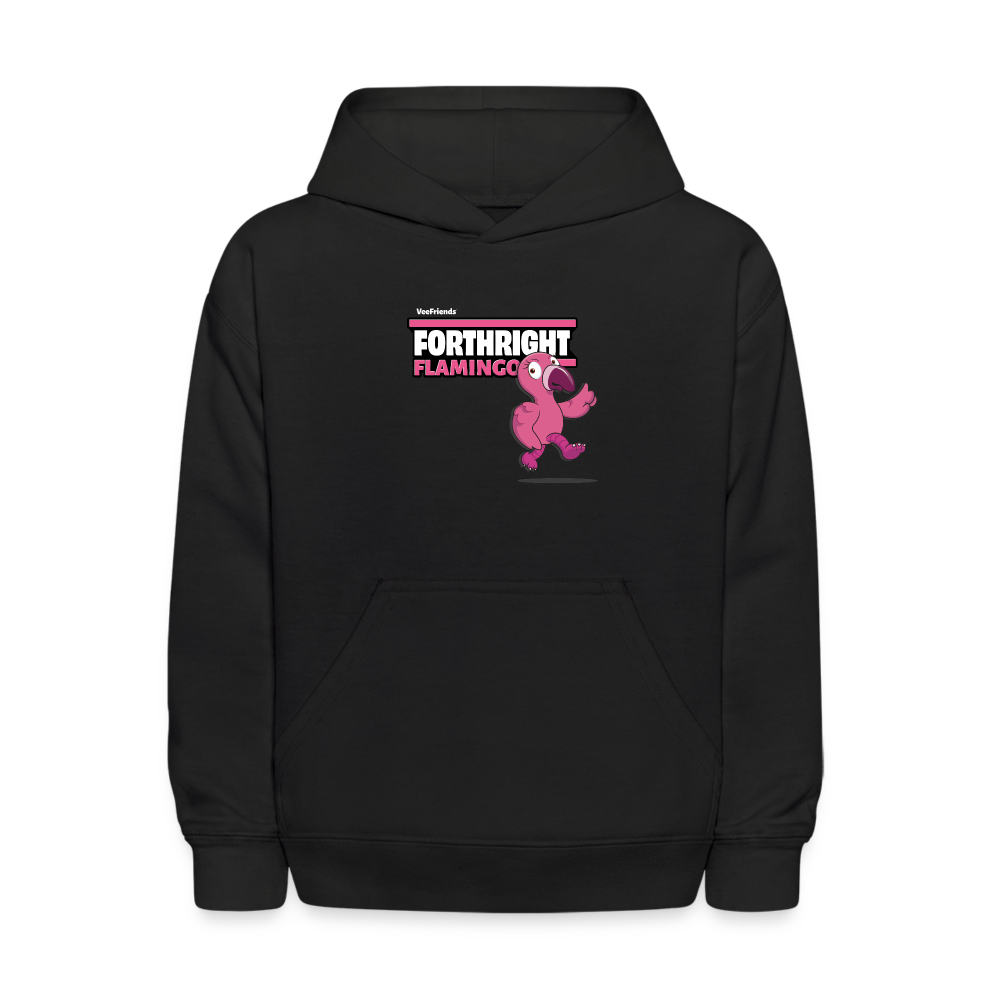 Forthright Flamingo Character Comfort Kids Hoodie - black