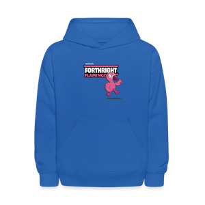 
            
                Load image into Gallery viewer, Forthright Flamingo Character Comfort Kids Hoodie - royal blue
            
        
