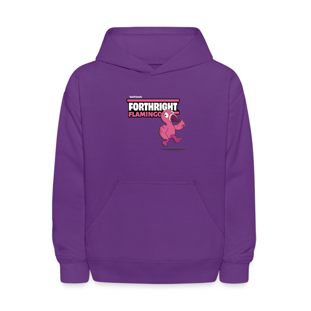 
            
                Load image into Gallery viewer, Forthright Flamingo Character Comfort Kids Hoodie - purple
            
        
