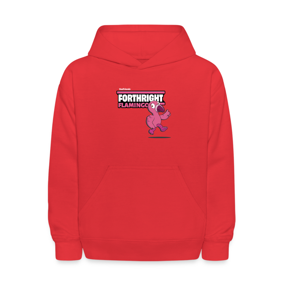 Forthright Flamingo Character Comfort Kids Hoodie - red