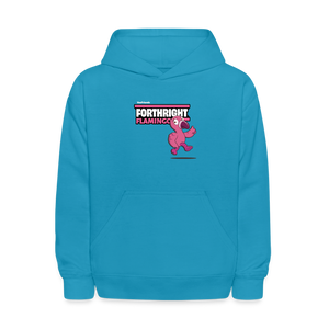 
            
                Load image into Gallery viewer, Forthright Flamingo Character Comfort Kids Hoodie - turquoise
            
        