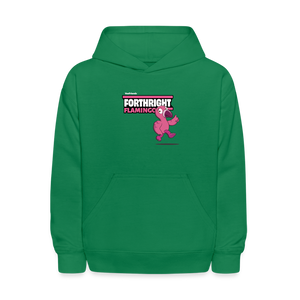 
            
                Load image into Gallery viewer, Forthright Flamingo Character Comfort Kids Hoodie - kelly green
            
        