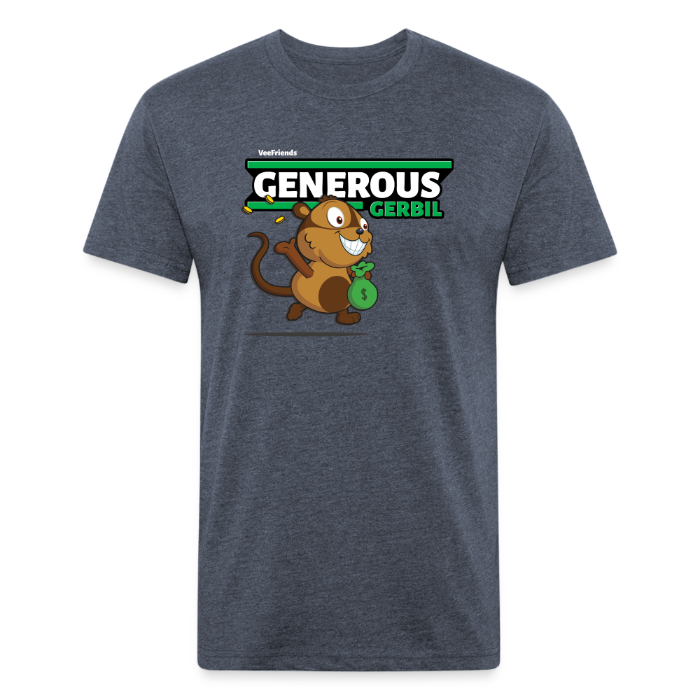 Generous Gerbil Character Comfort Adult Tee - heather navy