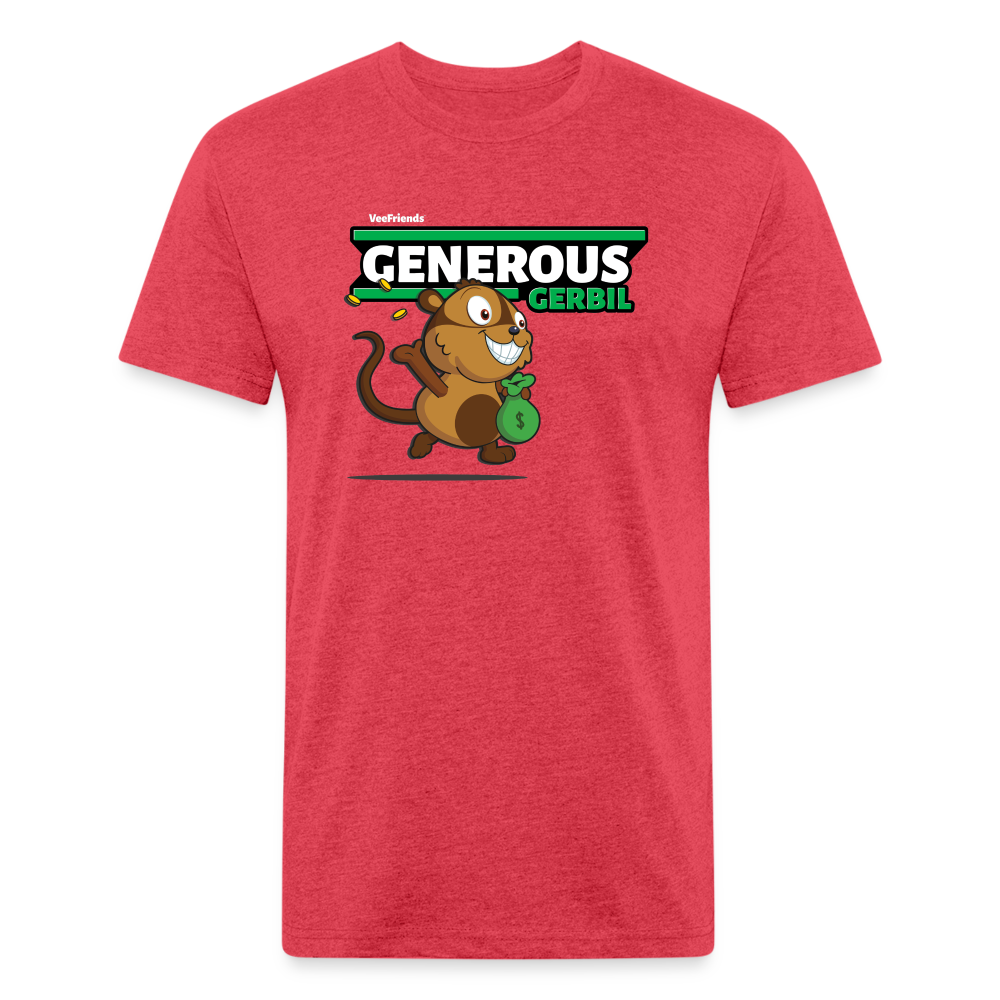 Generous Gerbil Character Comfort Adult Tee - heather red