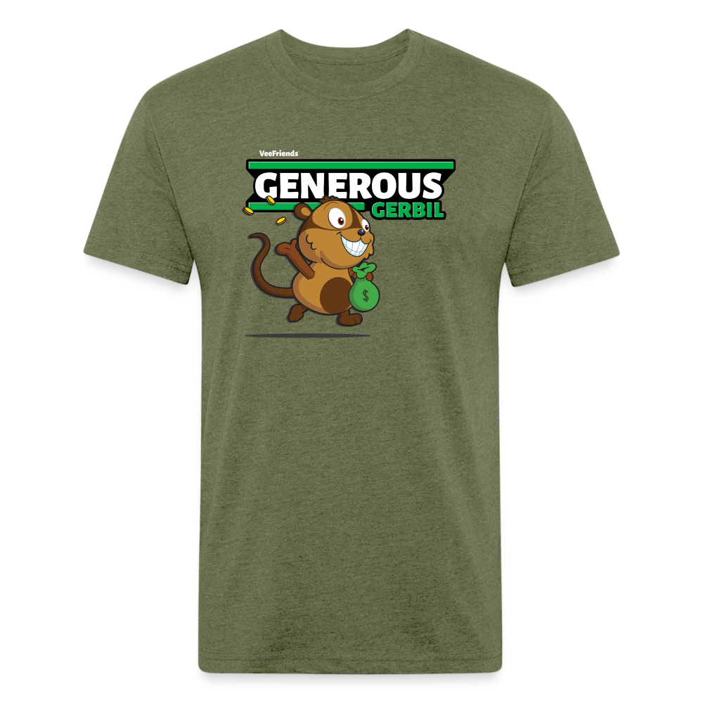 Generous Gerbil Character Comfort Adult Tee - heather military green