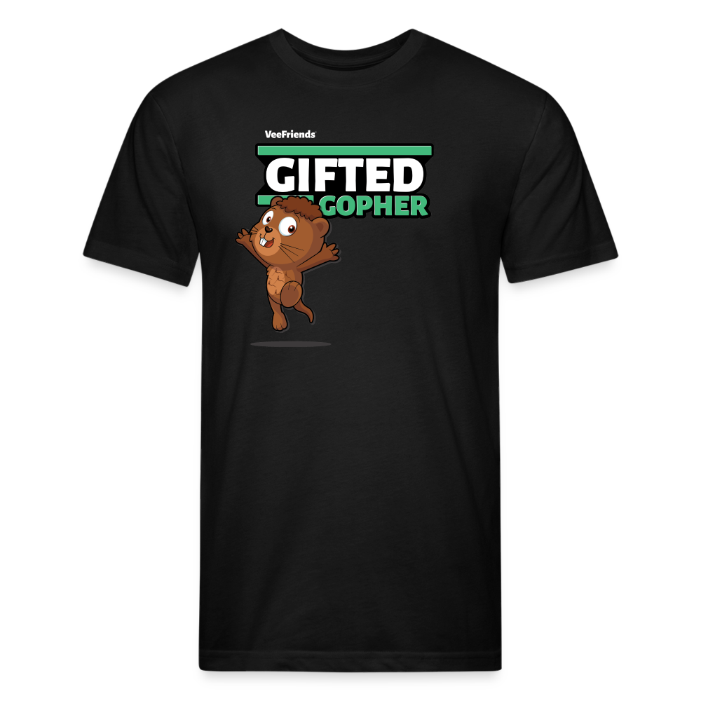 Gifted Gopher Character Comfort Adult Tee - black