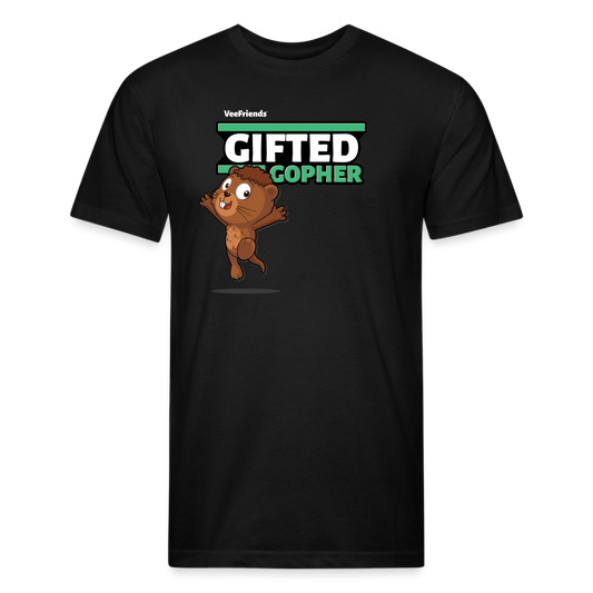 Gifted Gopher Character Comfort Adult Tee - black