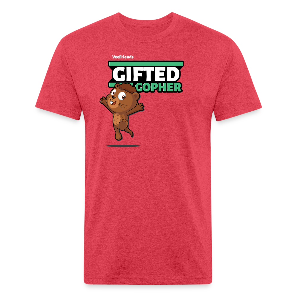 Gifted Gopher Character Comfort Adult Tee - heather red