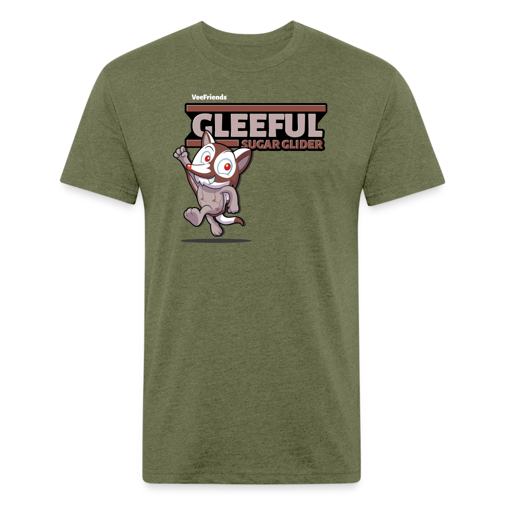 Gleeful Sugar Glider Character Comfort Adult Tee - heather military green