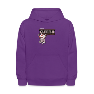 Gleeful Sugar Glider Character Comfort Kids Hoodie - purple