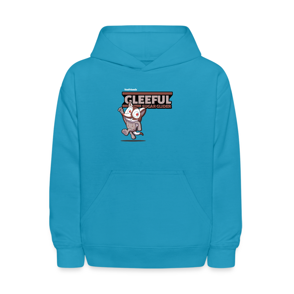 Gleeful Sugar Glider Character Comfort Kids Hoodie - turquoise