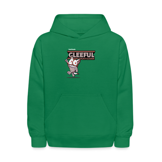 Gleeful Sugar Glider Character Comfort Kids Hoodie - kelly green