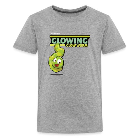 Glowing Glow Worm Character Comfort Kids Tee - heather gray