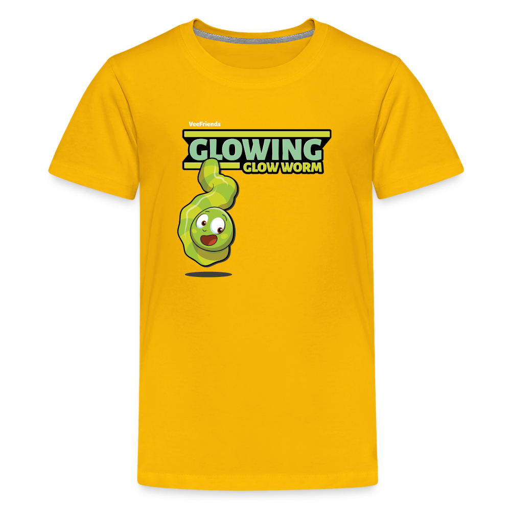 Glowing Glow Worm Character Comfort Kids Tee - sun yellow