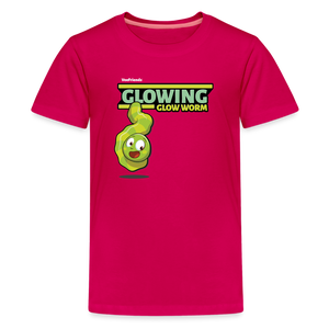 Glowing Glow Worm Character Comfort Kids Tee - dark pink