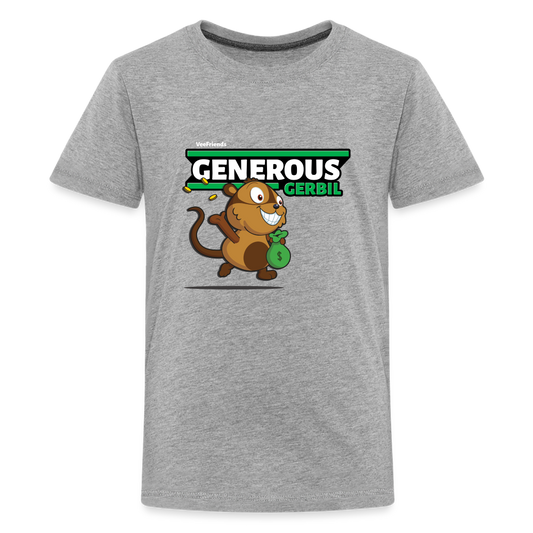 Generous Gerbil Character Comfort Kids Tee - heather gray