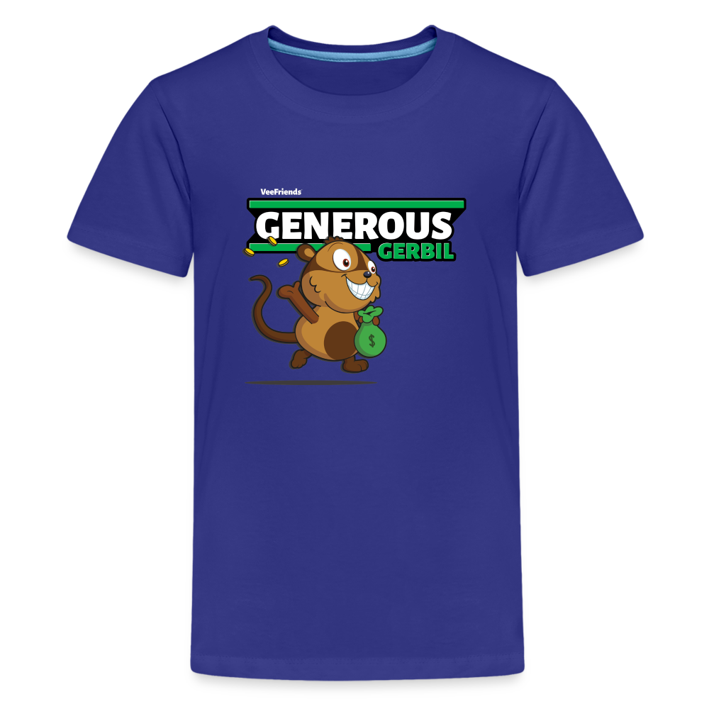 Generous Gerbil Character Comfort Kids Tee - royal blue