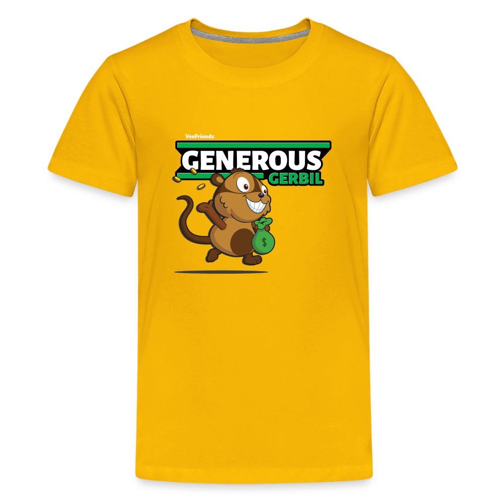 Generous Gerbil Character Comfort Kids Tee - sun yellow