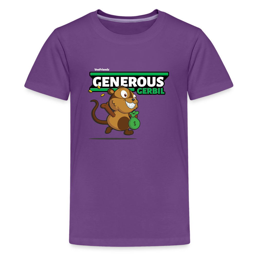 Generous Gerbil Character Comfort Kids Tee - purple