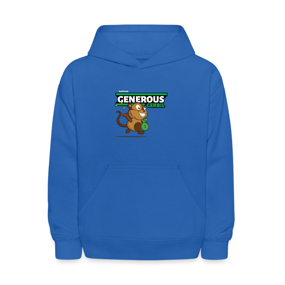 Generous Gerbil Character Comfort Kids Hoodie - royal blue