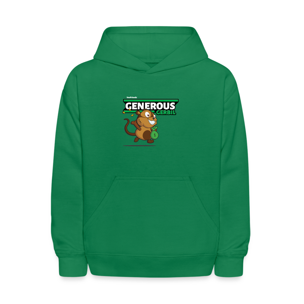 Generous Gerbil Character Comfort Kids Hoodie - kelly green