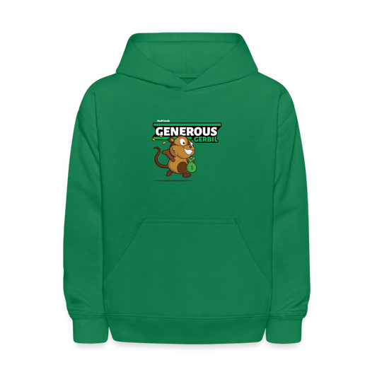 Generous Gerbil Character Comfort Kids Hoodie - kelly green