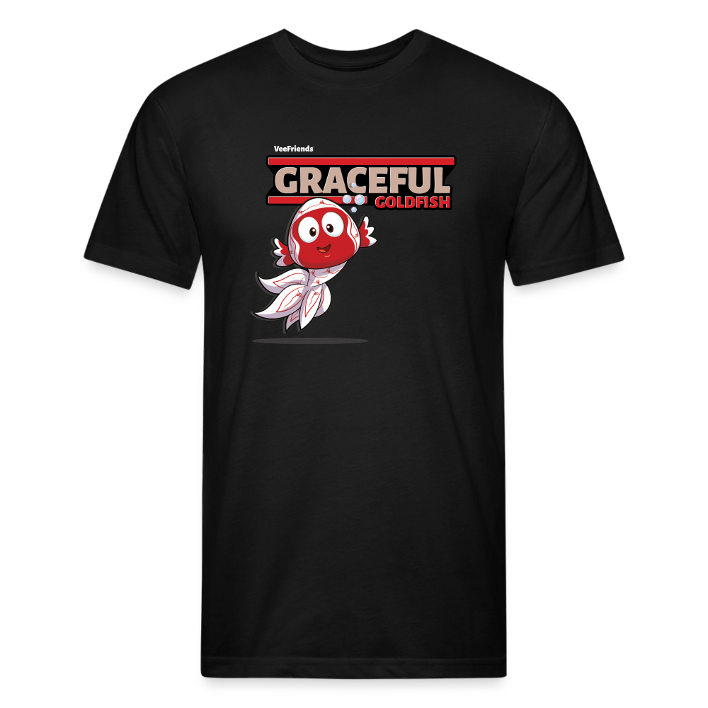 Graceful Goldfish Character Comfort Adult Tee - black