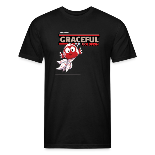 Graceful Goldfish Character Comfort Adult Tee - black