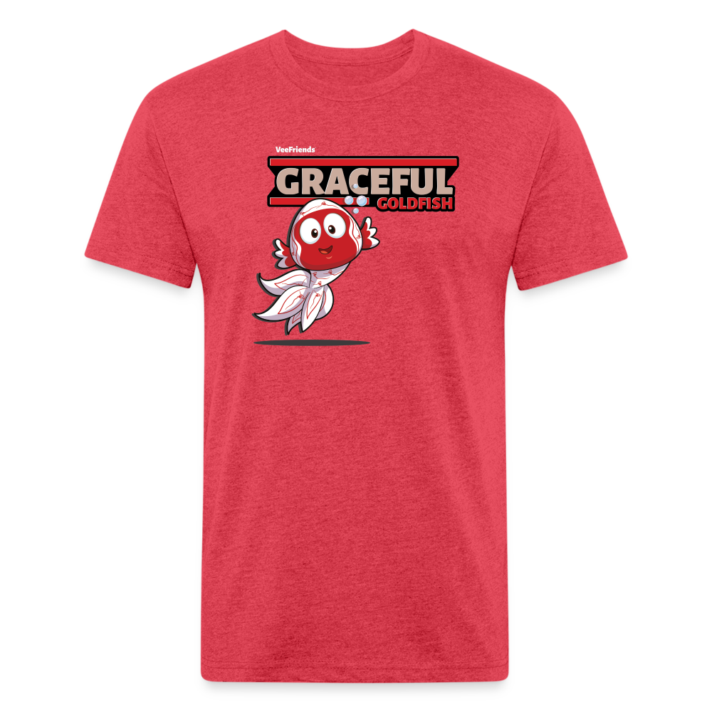 Graceful Goldfish Character Comfort Adult Tee - heather red