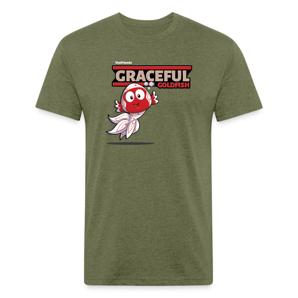 Graceful Goldfish Character Comfort Adult Tee - heather military green