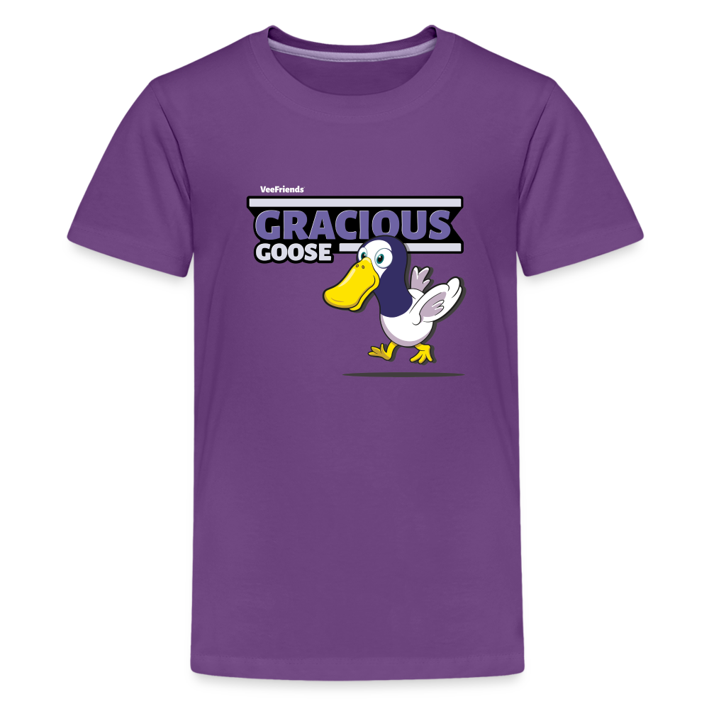 Gracious Goose Character Comfort Kids Tee - purple
