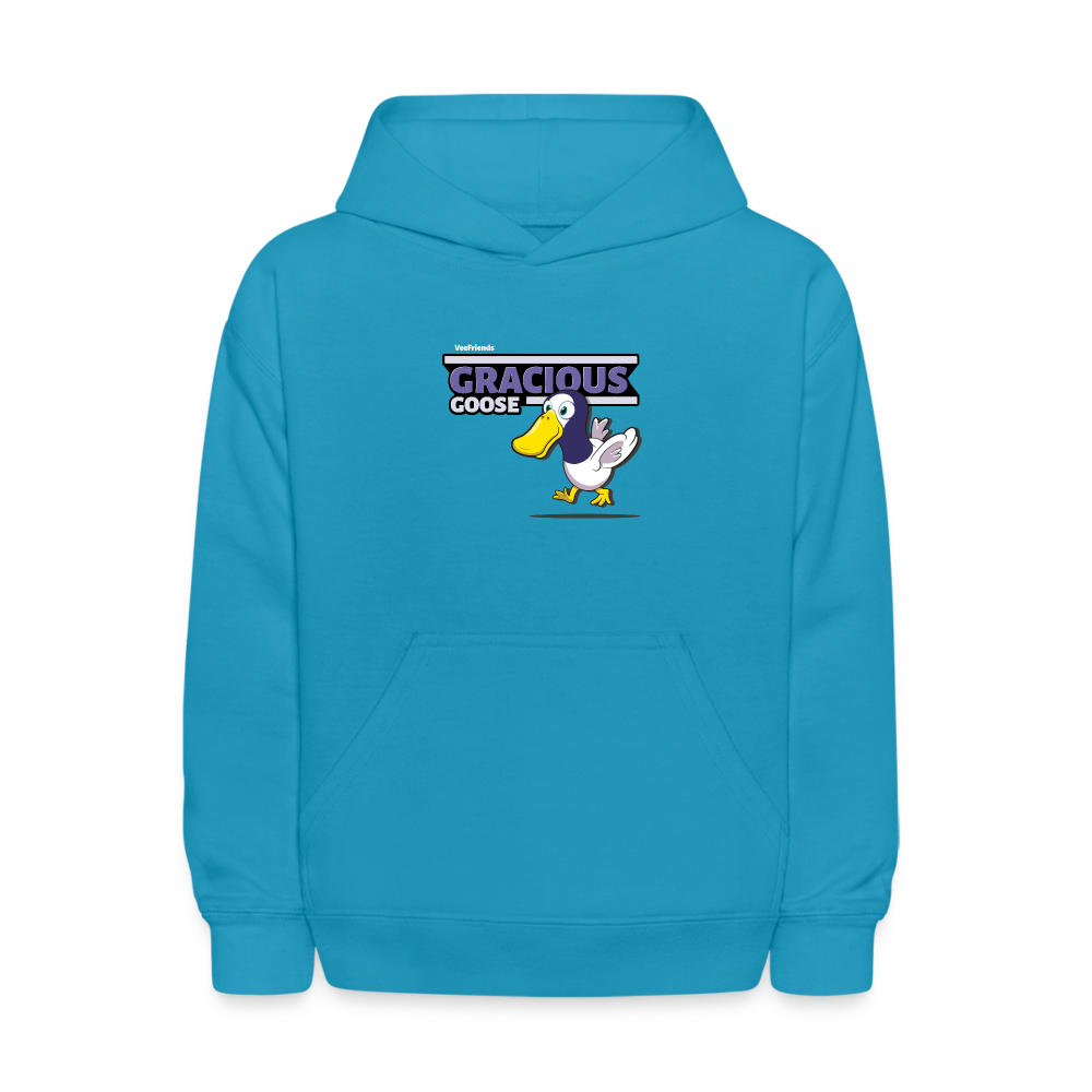 Gracious Goose Character Comfort Kids Hoodie - turquoise