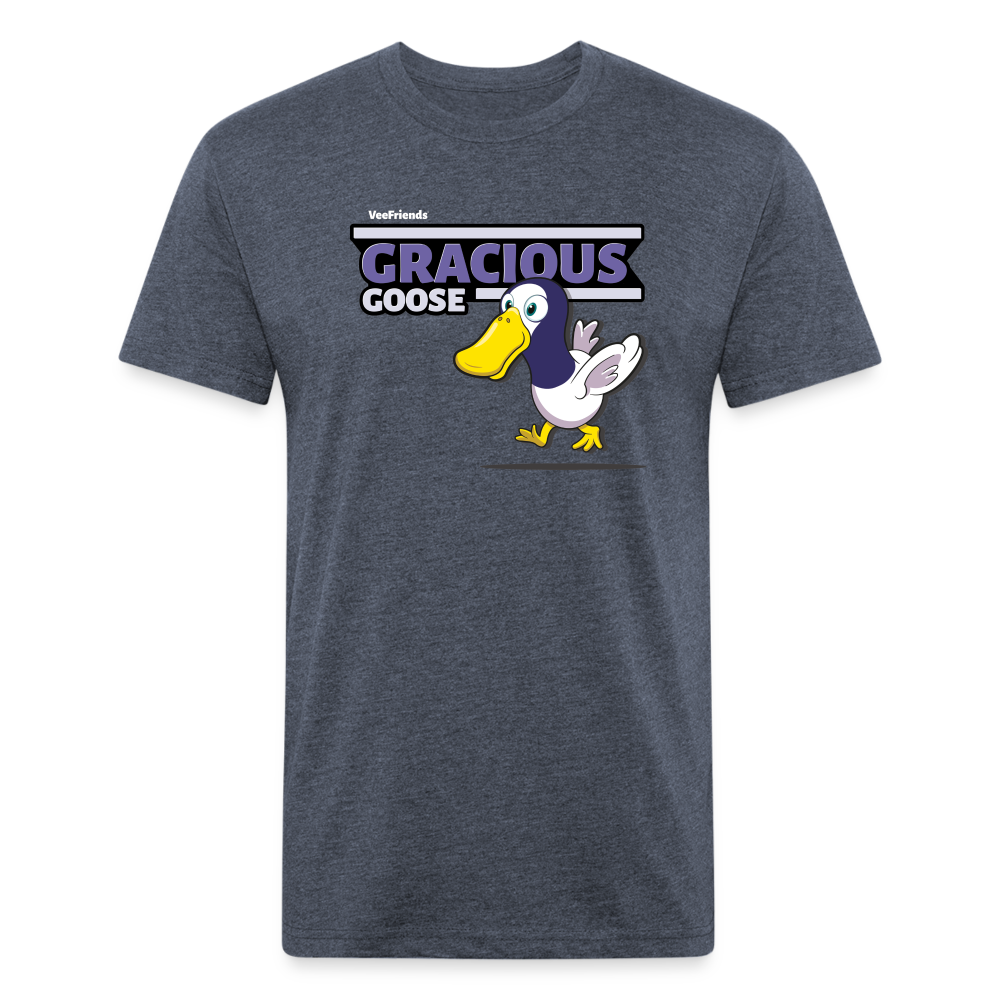 Gracious Goose Character Comfort Adult Tee - heather navy