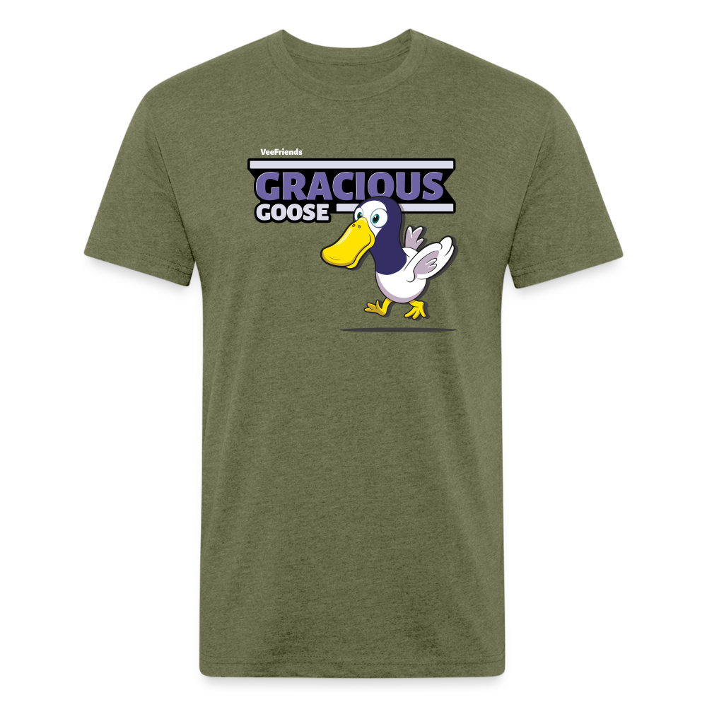 Gracious Goose Character Comfort Adult Tee - heather military green