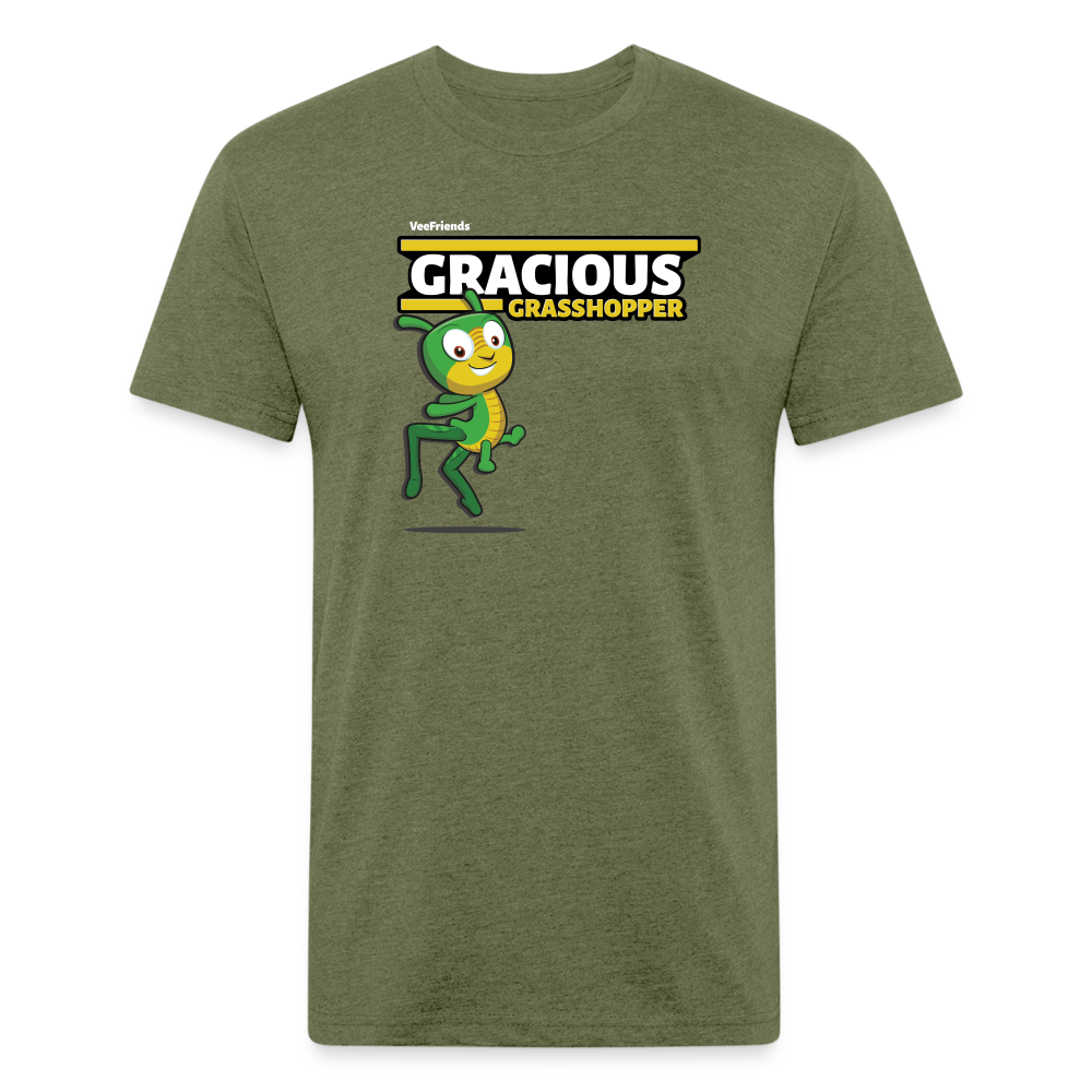 Gracious Grasshopper Character Comfort Adult Tee - heather military green