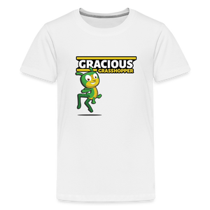 Gracious Grasshopper Character Comfort Kids Tee - white