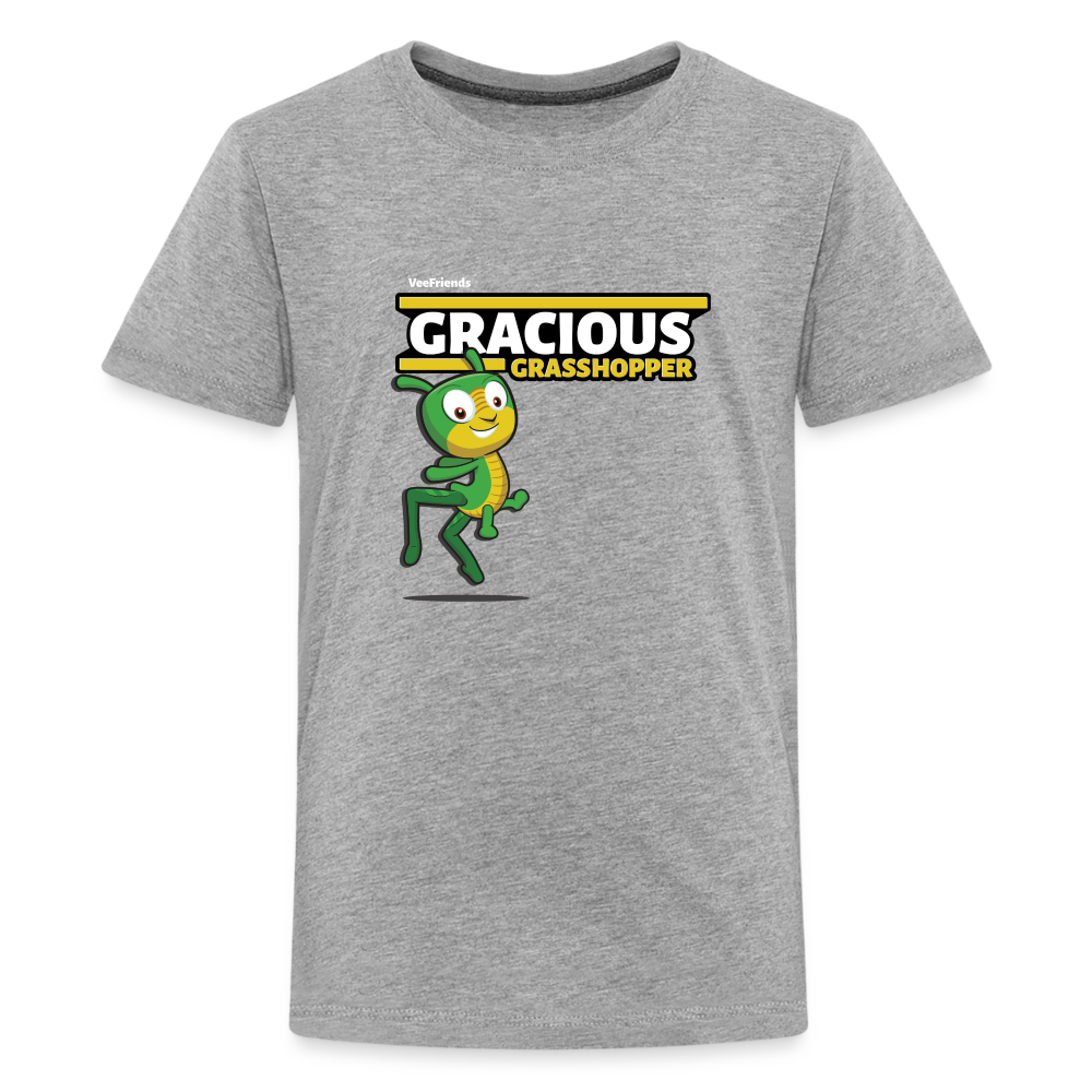 Gracious Grasshopper Character Comfort Kids Tee - heather gray