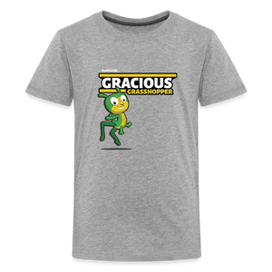 Gracious Grasshopper Character Comfort Kids Tee - heather gray