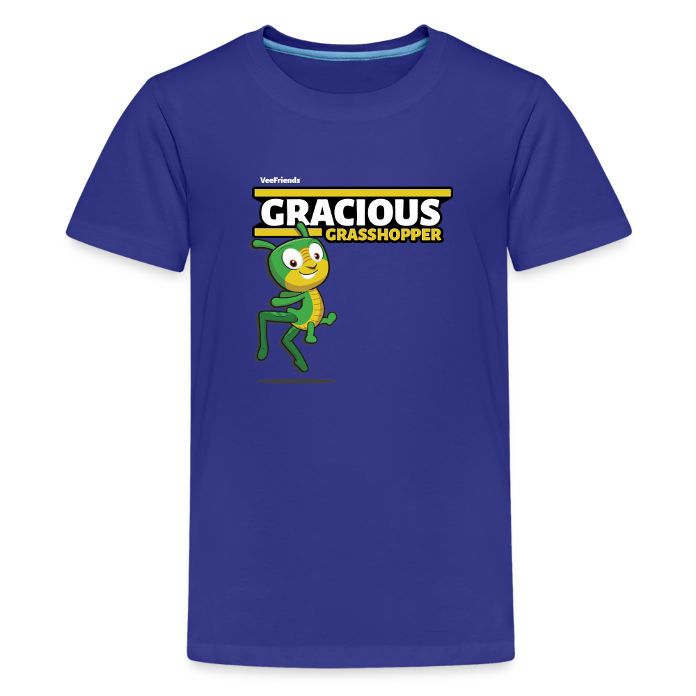 
            
                Load image into Gallery viewer, Gracious Grasshopper Character Comfort Kids Tee - royal blue
            
        