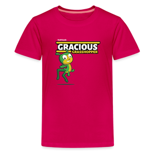 
            
                Load image into Gallery viewer, Gracious Grasshopper Character Comfort Kids Tee - dark pink
            
        