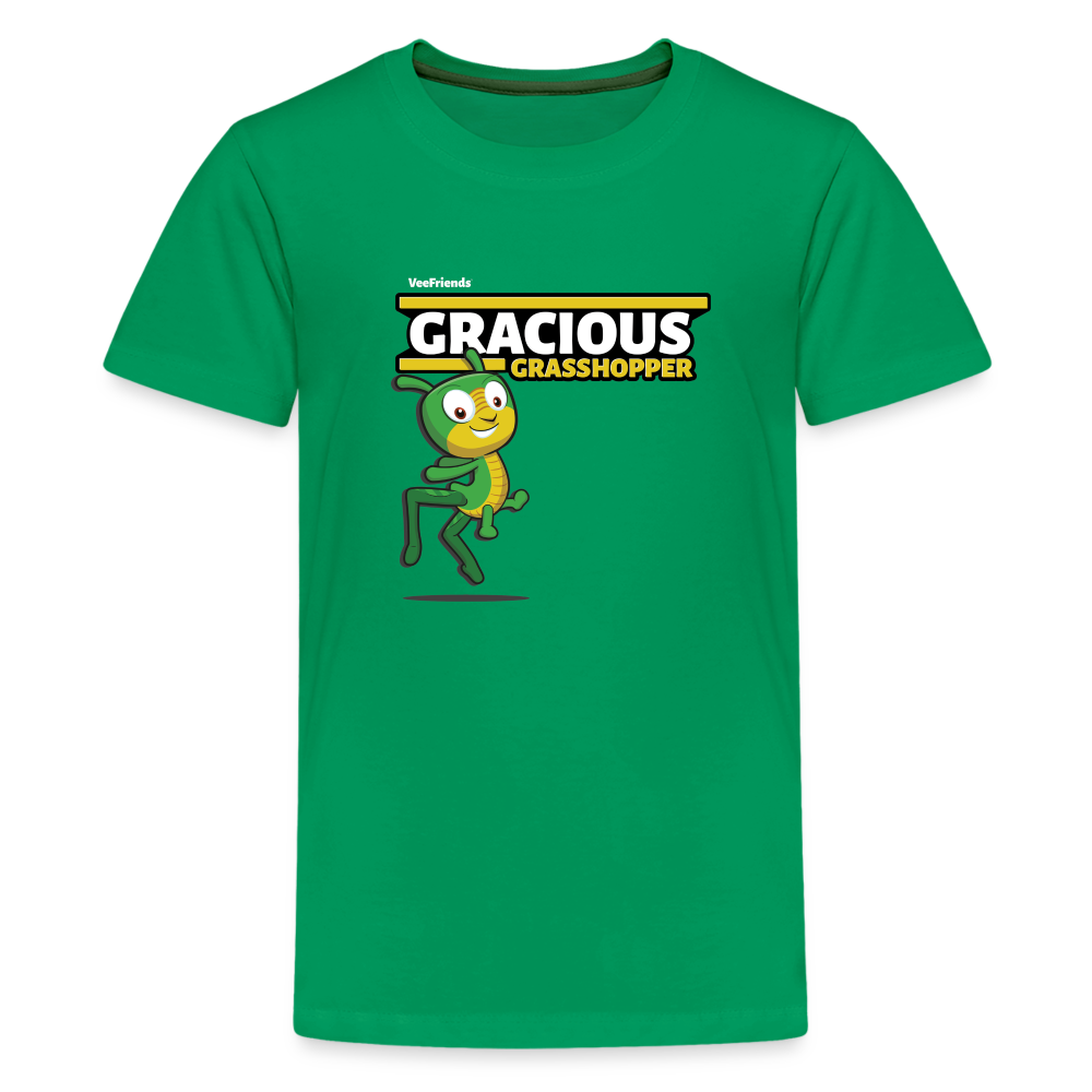 
            
                Load image into Gallery viewer, Gracious Grasshopper Character Comfort Kids Tee - kelly green
            
        