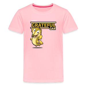 Grateful Gar Character Comfort Kids Tee - pink