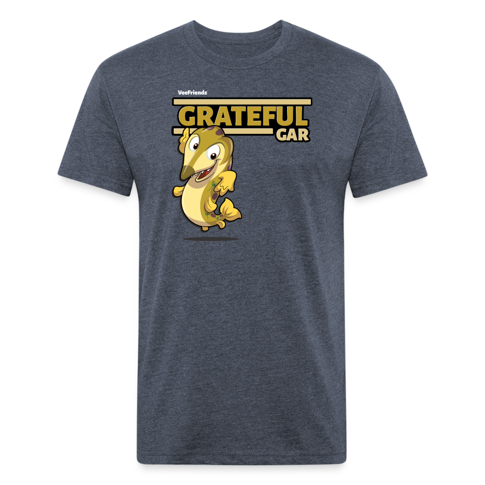 Grateful Gar Character Comfort Adult Tee - heather navy