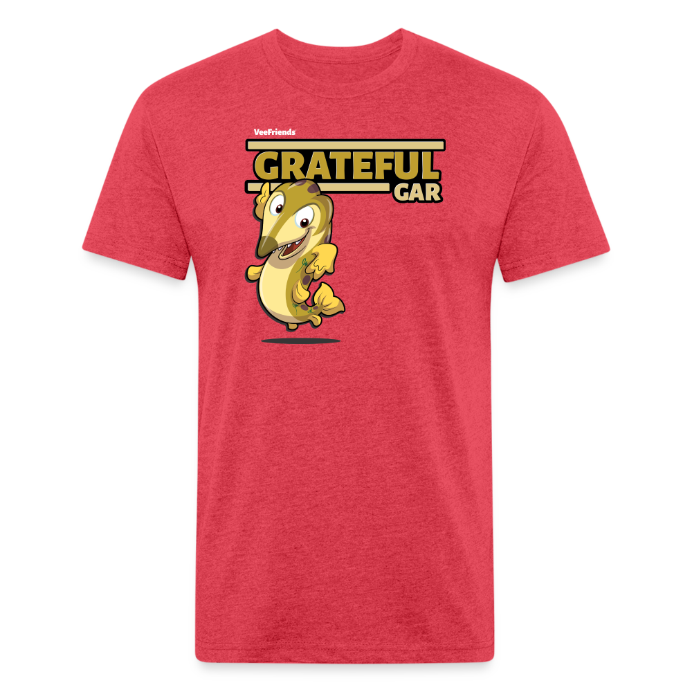 Grateful Gar Character Comfort Adult Tee - heather red